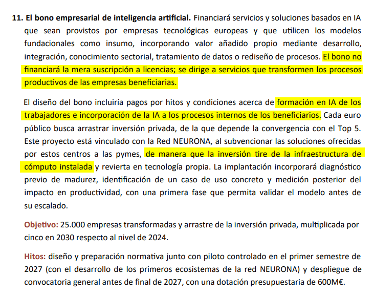 El texto de ese punto 11